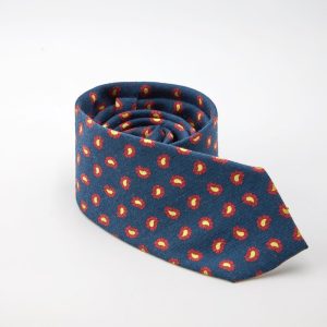 CRAVATTA 100% LANA  STAMPATA – MADE IN ITALY